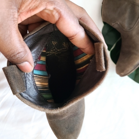 Brown leather slip on booties - Picture 7 of 12
